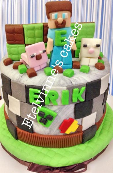 Bolo Minecraft - Etelvinne' Cakes